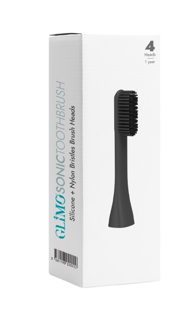 Glimo Nylon & Silicone Head 4 Şarjlı Diş Fırçası Başlığı